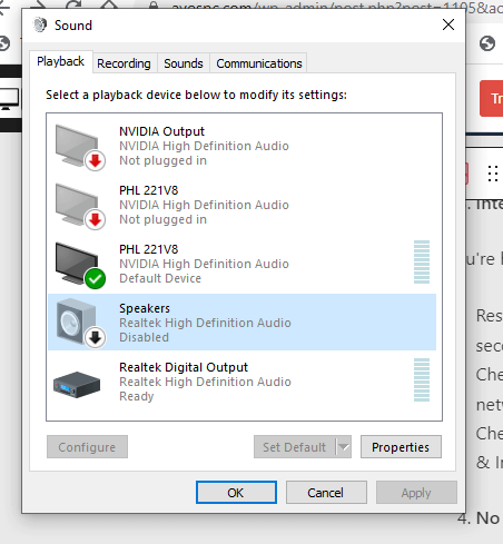 no sound sound icon on taskbar