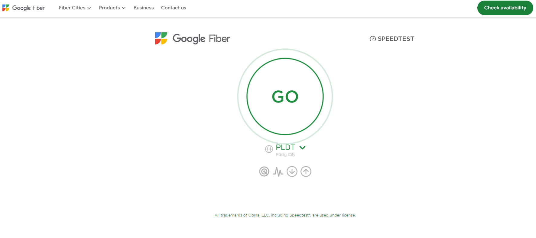 Google Fiber Speed Test Website 