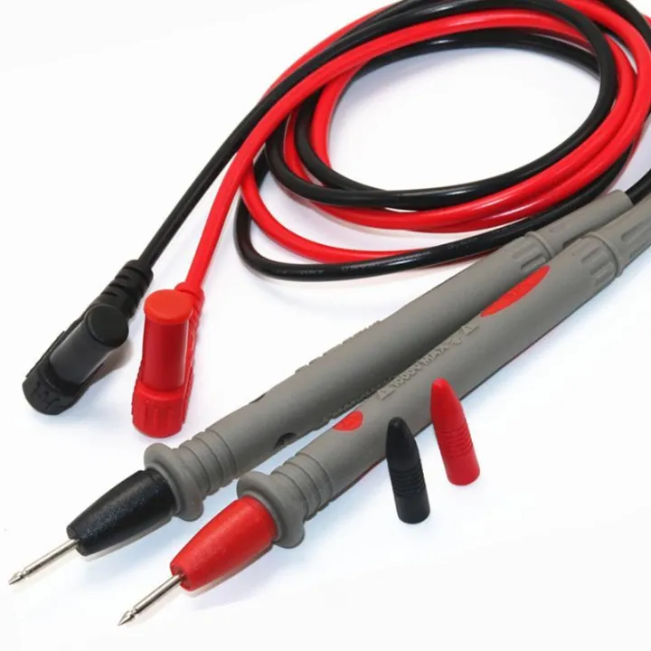 multimeter probe leads black and red