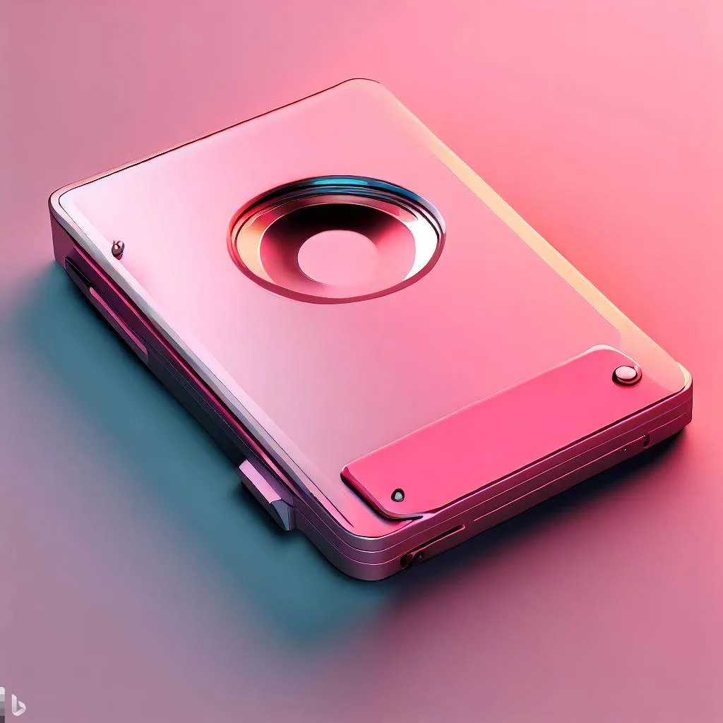 pink portable-computer hard drive